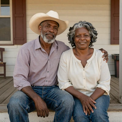 Nathaniel and Ruth, East Texas Black farming couple married under pecan trees in 2025