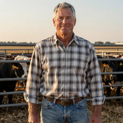 Dale, 58, western Kansas feedyard manager and widower from Dodge City on a rural dating site