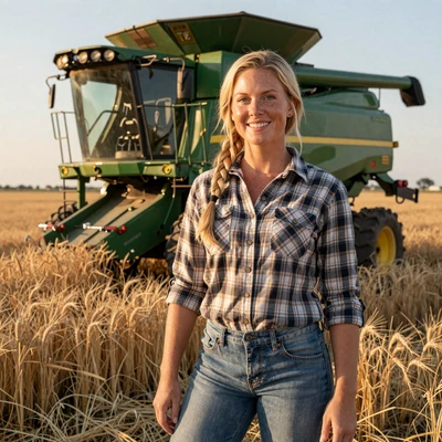 Brynn, 31, western Kansas wheat and sorghum farmer from Hays on a country dating site