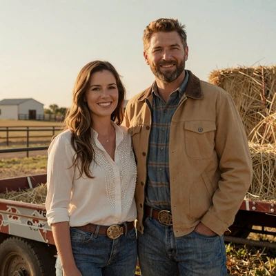 Rachael and Robin, East Texas farm couple who married after meeting on KristinatLove