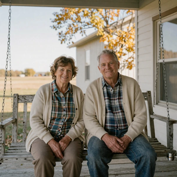 Dolores and Ed, southwest Iowa widow and widower who remarried after meeting on a farmer dating site