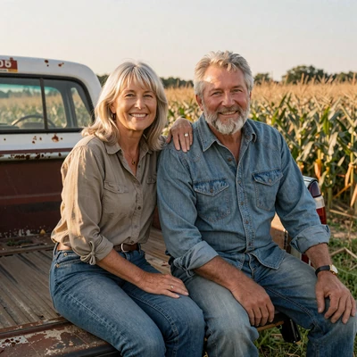 Marlene and Raymond, south-central Illinois widow and widower who met on a country dating site