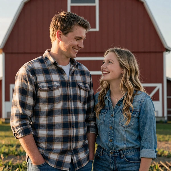 Luke and Maren, Iowa farm couple who met on KristinatLove and married in Guttenberg