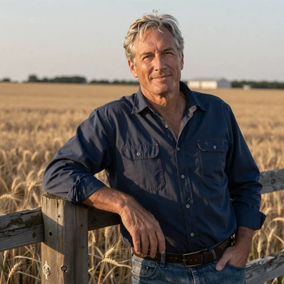 Robert, 55, third-generation wheat and cattle operator in Harper County Kansas