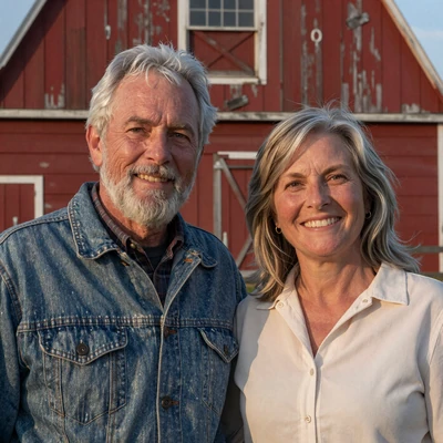 John and Susan, a farm couple in Iowa and Kansas, engaged after meeting on a long-distance farmer dating site
