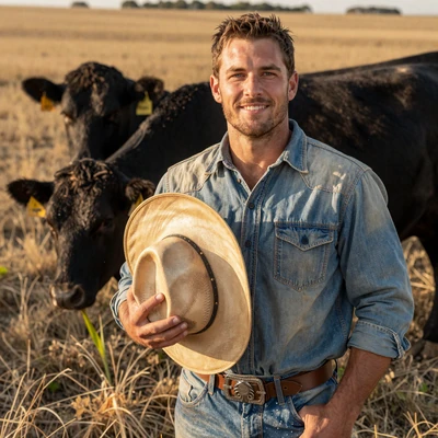Garrett, 34, Kansas Flint Hills cow-calf operator from Chase County on a farmer dating site