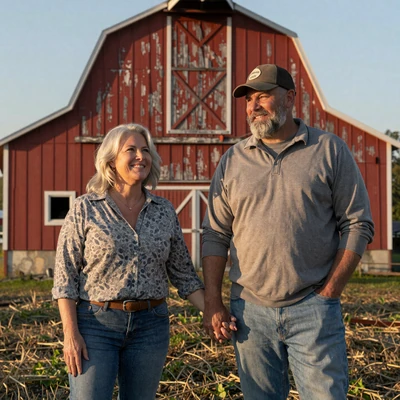 Carolyn and Duane, central Missouri widow and widower who met on a country dating site and courted a full year